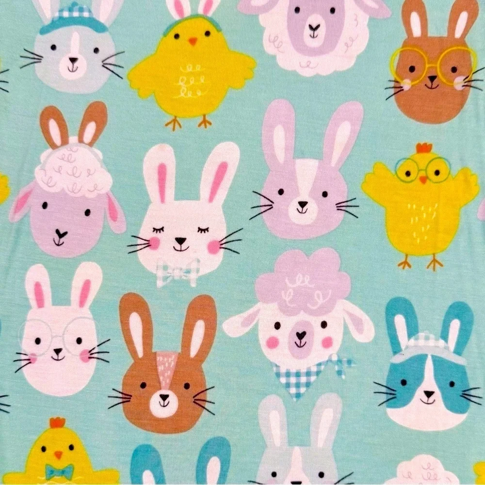 Little Sleepies Pastel Parade Two Piece Pajama Set Boys 2T Girls Bamboo Easter